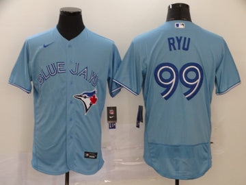 Hyun-Jin Ryu Toronto Blue Jays blue jersey