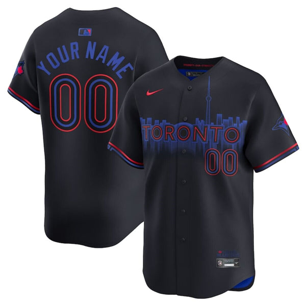 Custom Toronto Blue Jays black City Connect jersey