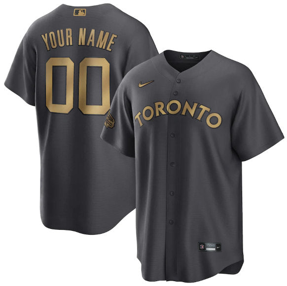 Custom Toronto Blue Jays charcoal All-Star jersey