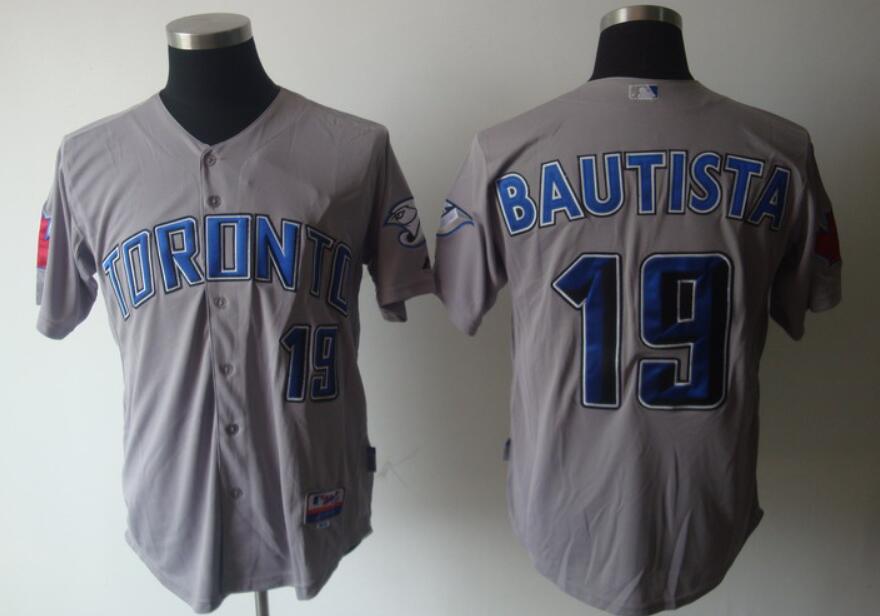 Custom Toronto Blue Jays grey jersey
