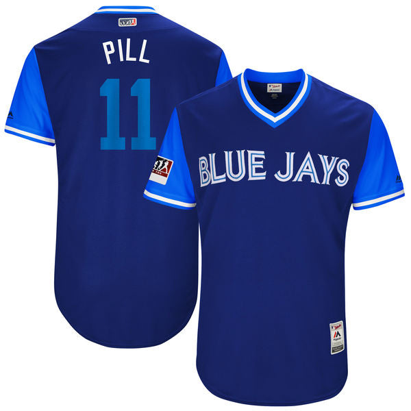 Kevin Pillar Pill Majestic Toronto Blue Jays blue-royal Classic jersey