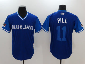 Kevin Pillar Pill Majestic Royal-Light Toronto Blue Jays jersey