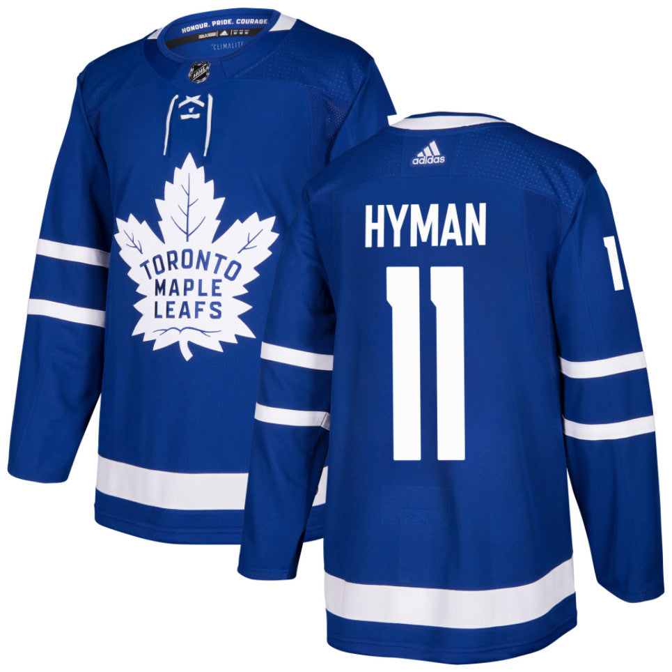 Zach Hyman Toronto Maple Leafs blue jersey