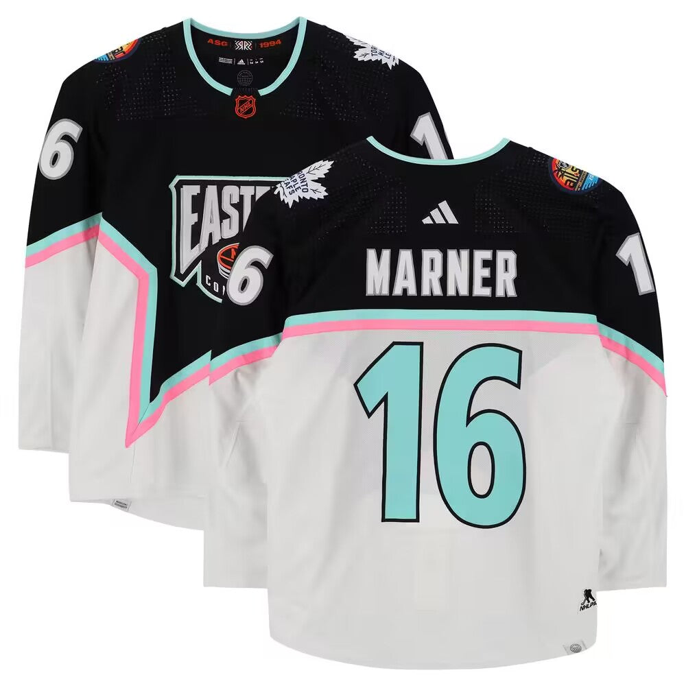 Mitchell Marner Toronto Maple Leafs black-white All-Star jersey