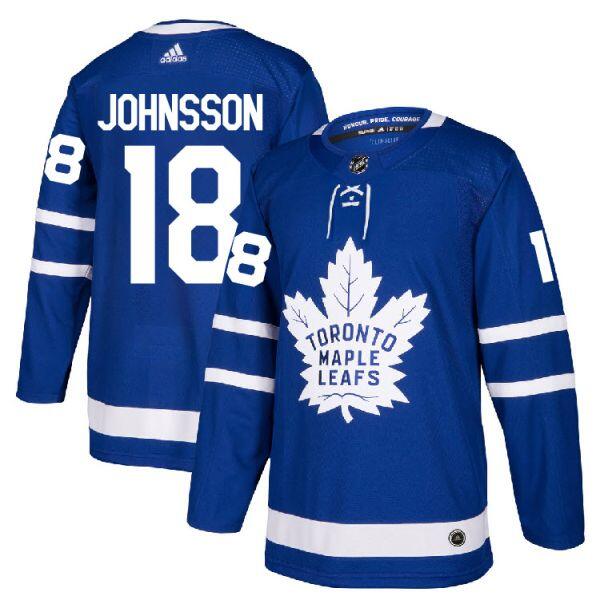 Andreas Johnsson Toronto Maple Leafs blue jersey