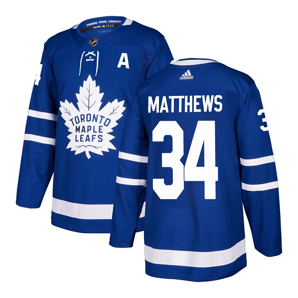 Auston Matthews Toronto Maple Leafs blue jersey