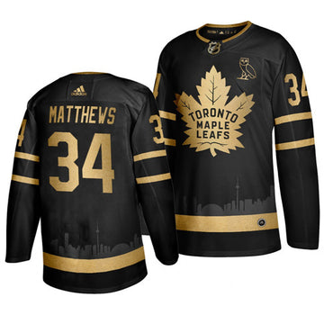 Auston Matthews Toronto Maple Leafs black City Edition jersey