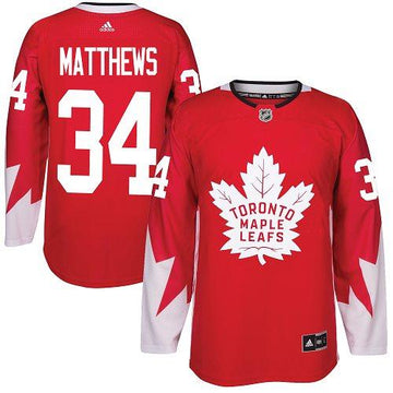 Auston Matthews Toronto Maple Leafs red jersey