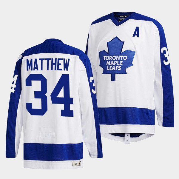 Auston Matthews Toronto Maple Leafs white jersey
