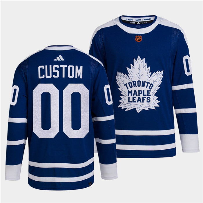 Custom Toronto Maple Leafs blue Reverse Retro jersey