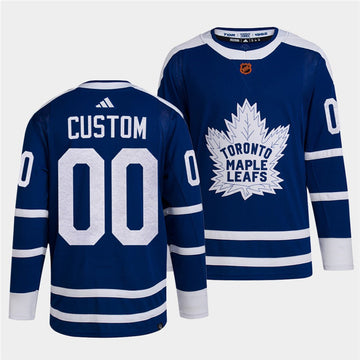 Custom Toronto Maple Leafs blue Reverse Retro jersey