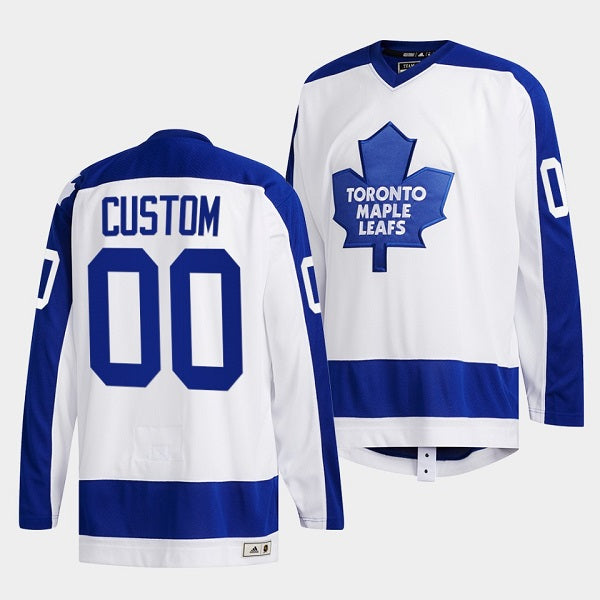 Custom Toronto Maple Leafs white jersey