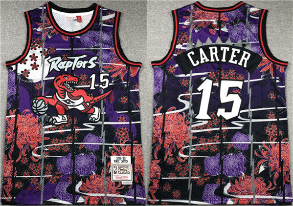 Vince Carter Toronto Raptors purple-red Throwback jersey