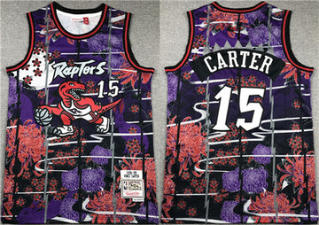 Vince Carter Toronto Raptors purple-red Throwback jersey