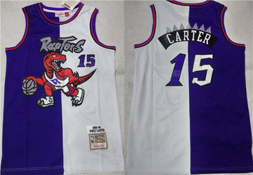 Vince Carter Toronto Raptors purple-white Throwback jersey
