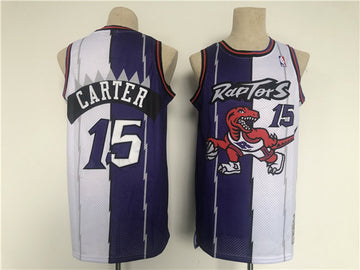 Vince Carter Toronto Raptors white-purple jersey