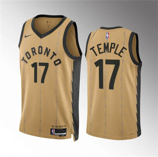 Garrett Temple Toronto Raptors gold City Edition jersey