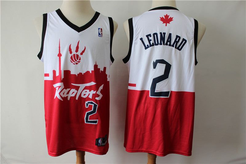 Kawhi Leonard Toronto Raptors white-red City Edition jersey