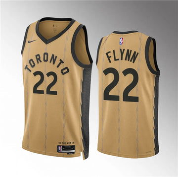 Malachi Flynn Toronto Raptors gold City Edition jersey