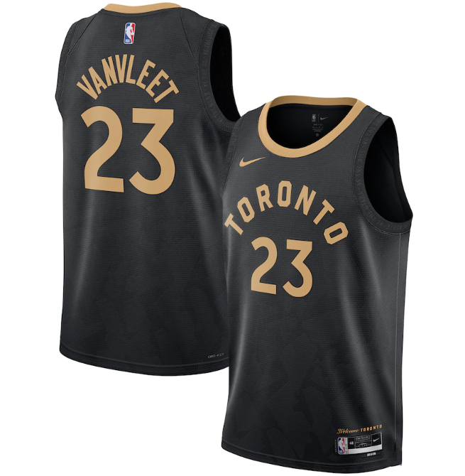 Fred VanVleet Toronto Raptors black City Edition jersey