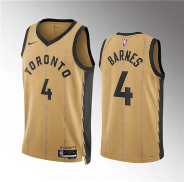 Scottie Barnes Toronto Raptors gold City Edition jersey