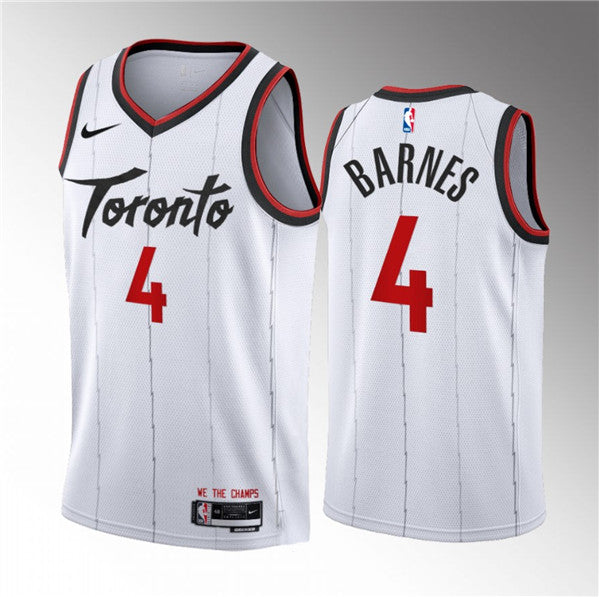 Scottie Barnes Toronto Raptors white jersey
