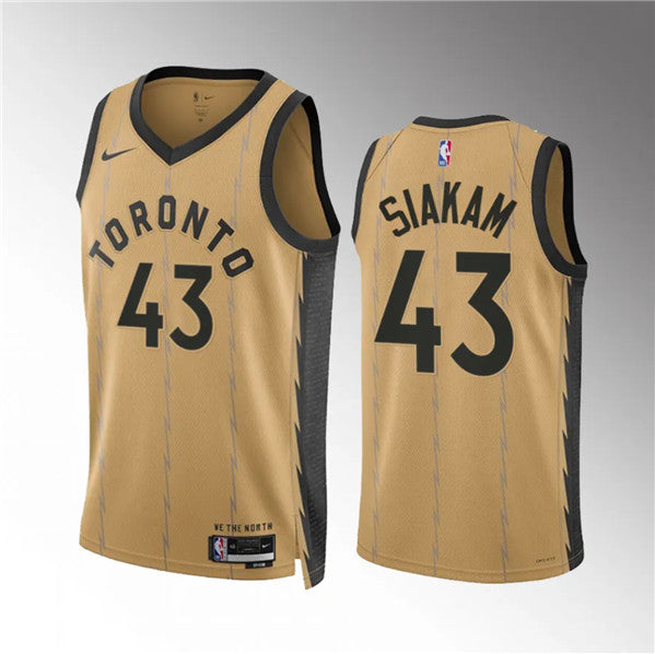 Pascal Siakam Toronto Raptors gold City Edition jersey