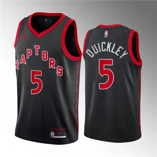 Immanuel Quickley Toronto Raptors black jersey