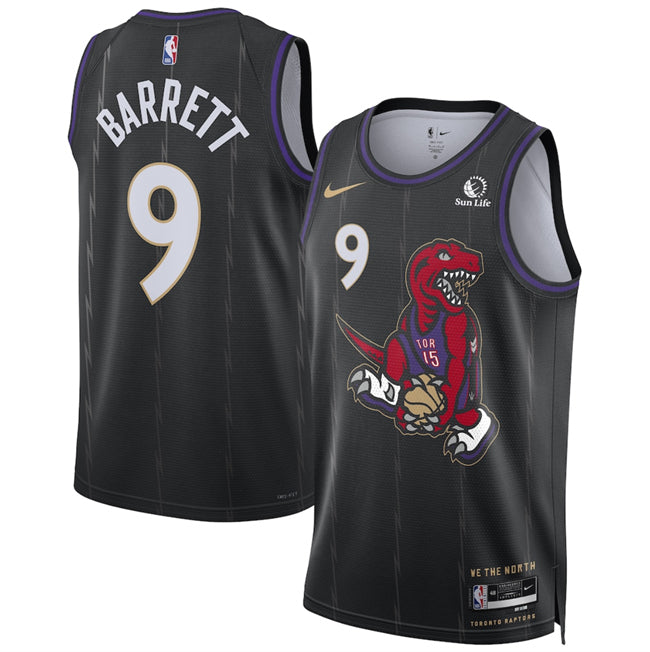 RJ Toronto Raptors black City Edition jersey