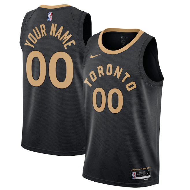 Custom Toronto Raptors black City Edition jersey