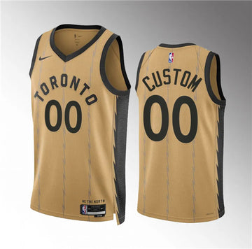 Custom Toronto Raptors gold City Edition jersey
