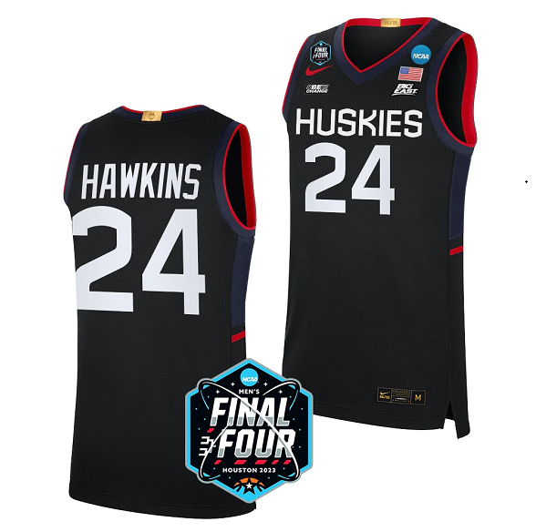 Jordan Hawkins UConn Huskies black jersey