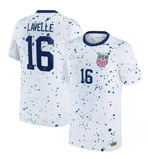 Custom USMNT white Home jersey