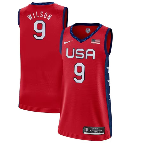 A'ja Wilson USA Basketball red jersey
