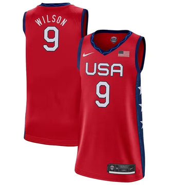 A'ja Wilson USA Basketball red jersey