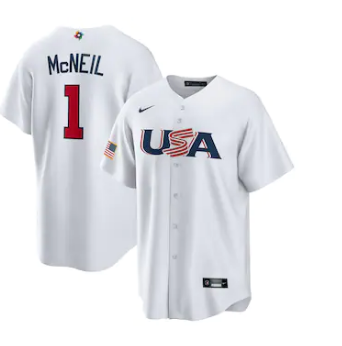 Jeff McNeil USA Baseball white Classic jersey