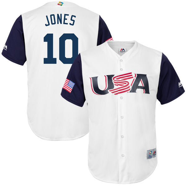 Adam Jones USA Baseball white Classic jersey