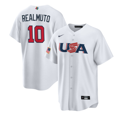 JT Realmuto USA Baseball white Classic jersey