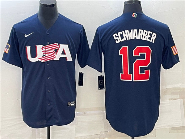 Kyle Schwarber USA Baseball navy Classic jersey