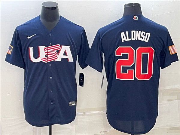 Pete Alonso USA Baseball navy Classic jersey