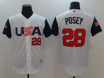 Buster Posey USA Baseball white Classic jersey