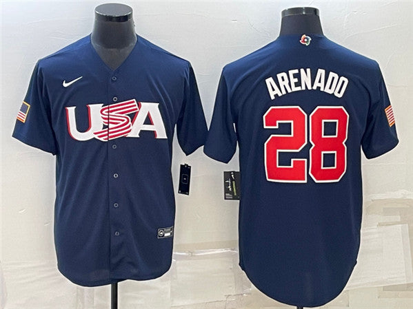 Nolan Arenado USA Baseball navy Classic jersey