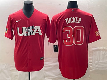 Kyle Tucker USA Baseball red Classic jersey