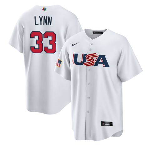 Lance Lynn USA Baseball white Classic jersey