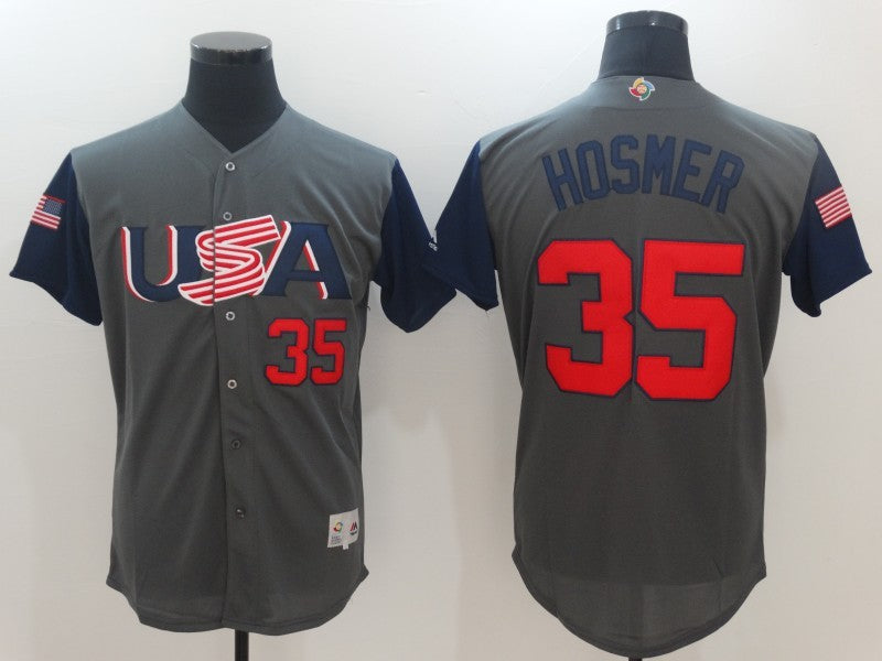 Eric Hosmer USA Baseball gray Classic jersey