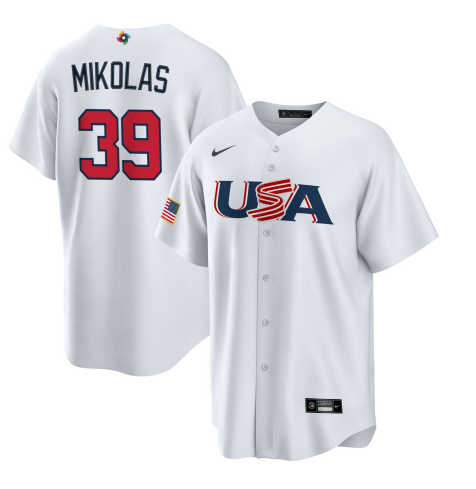 Miles Mikolas USA Baseball white Classic jersey