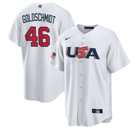 Paul Goldschmidt USA Baseball white Classic jersey