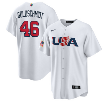 Paul Goldschmidt USA Baseball white Classic jersey