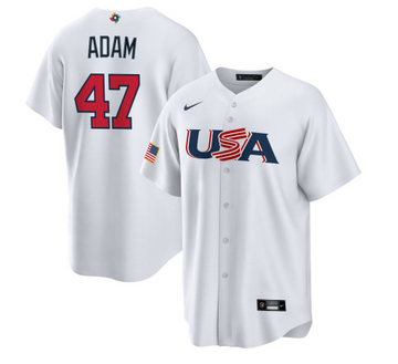 Jason Adam USA Baseball white Classic jersey