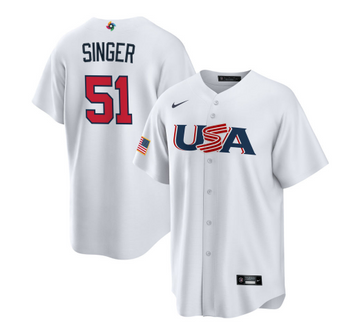 Brady Singer USA Baseball white Classic jersey